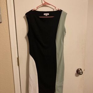 Mint, green and black Calvin Klein dress